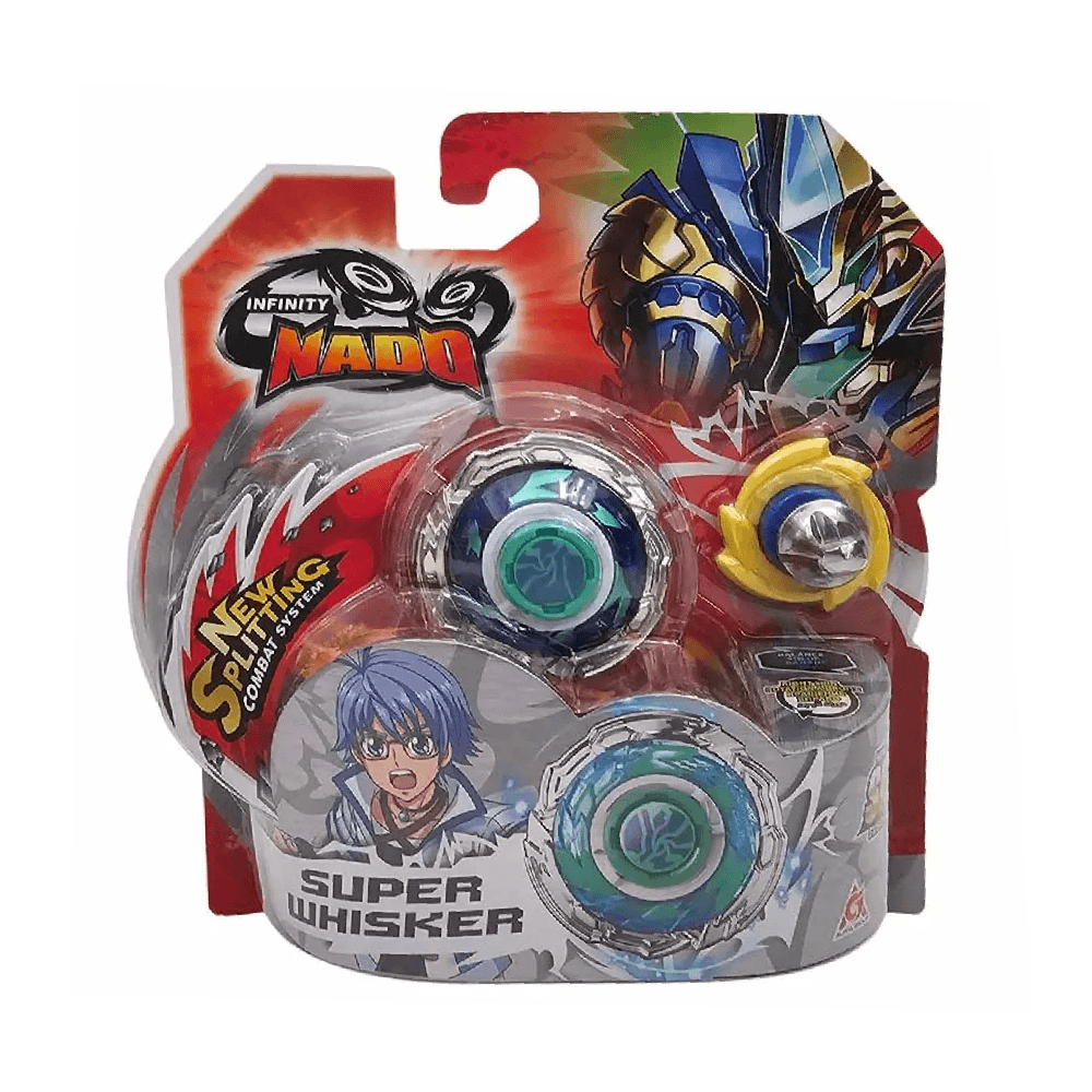 Infinity Nado Standard Super Whisker Spinning Top & Launcher Set