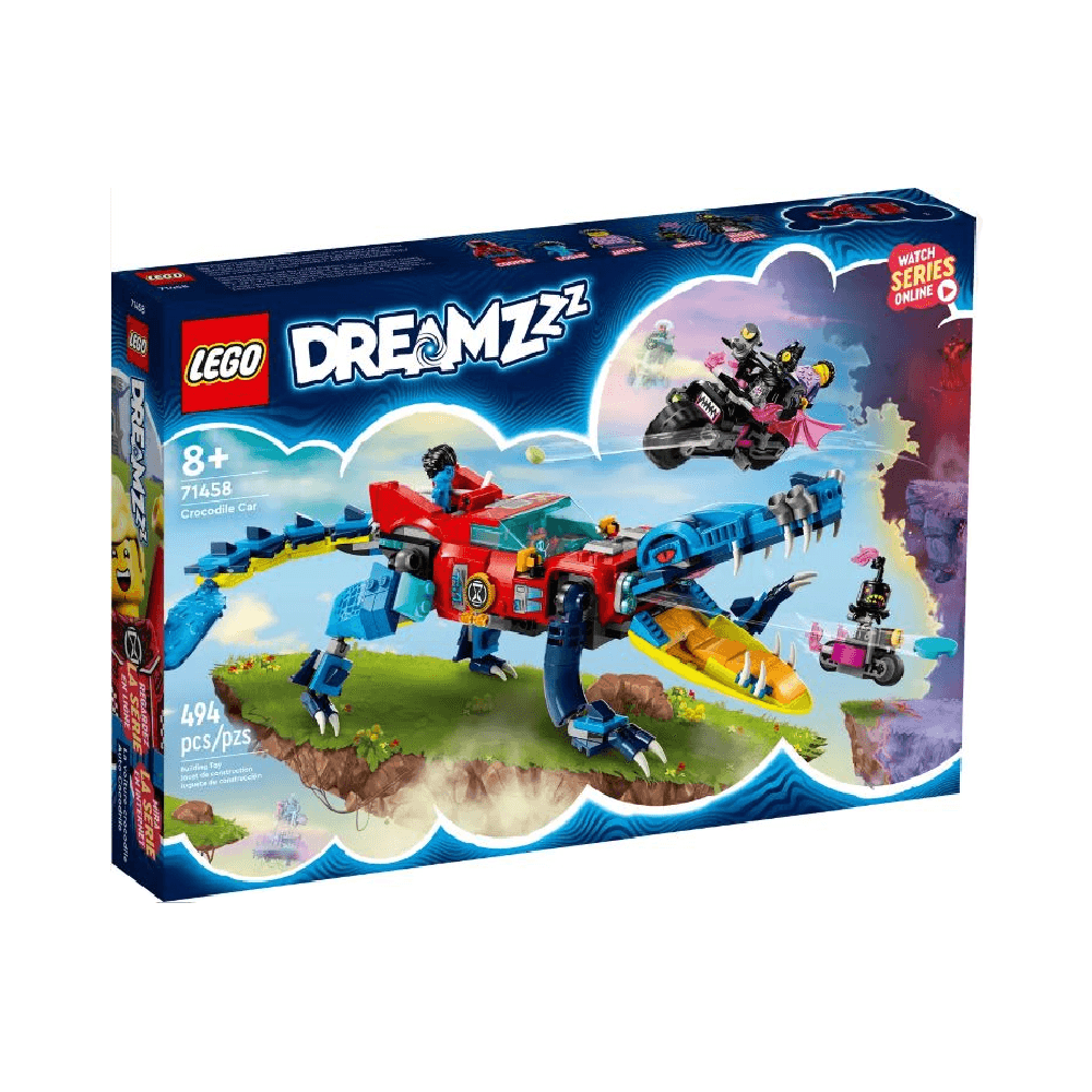 LEGO 71458 DREAMZzz Crocodile Car Building Toy Set 494Pcs