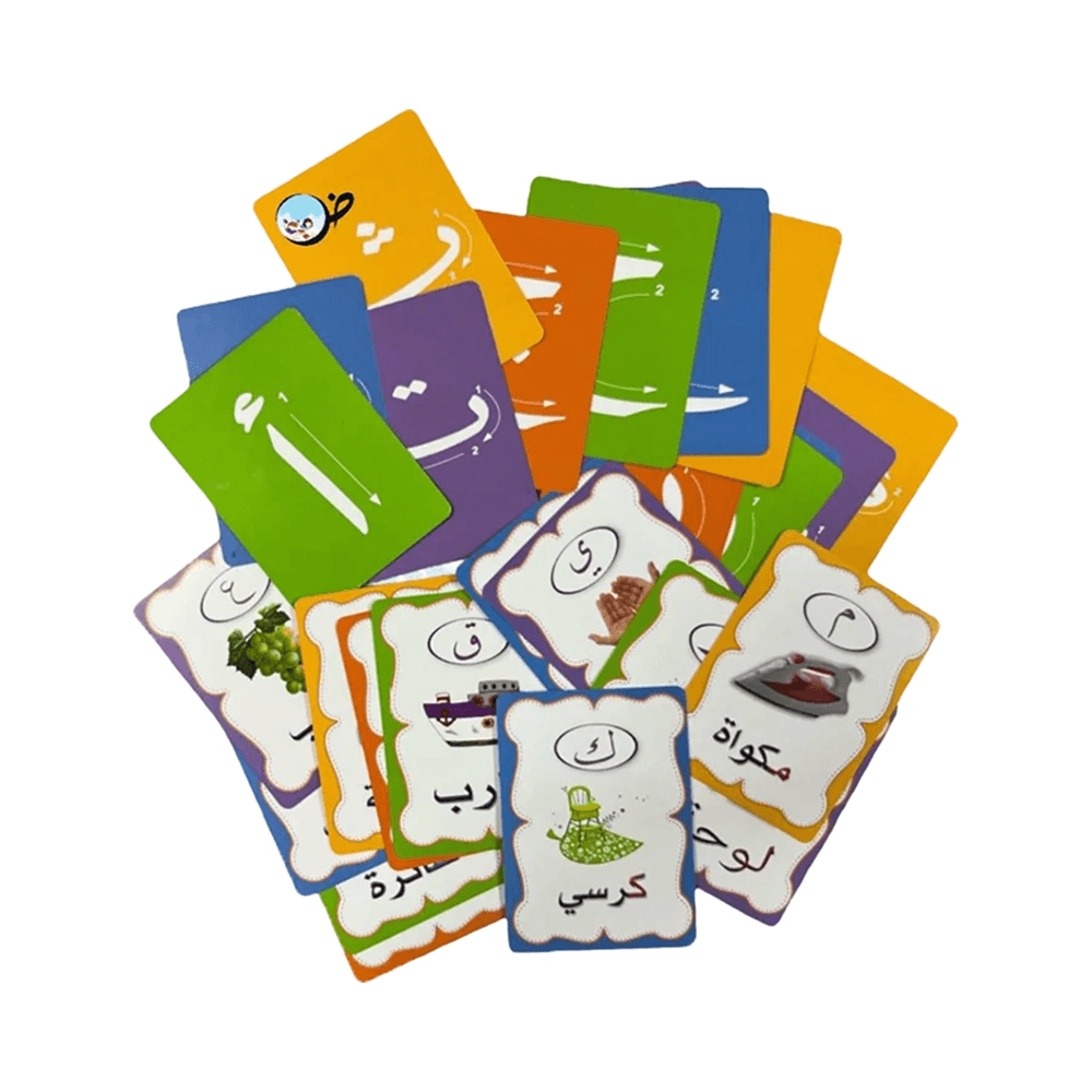 Arabic Alphabet Learning Flash Cards Set 28Pcs + 1 Pen Arabic Letters
