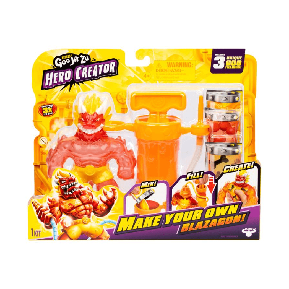 Heroes Of Goo Jit Zu Hero Creator: Make Your Own Blazagon Figure Kit 13cm