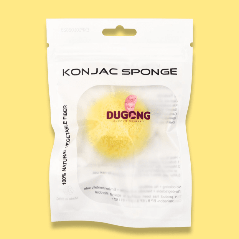 Round shape Konjac Sponge (Yellow)