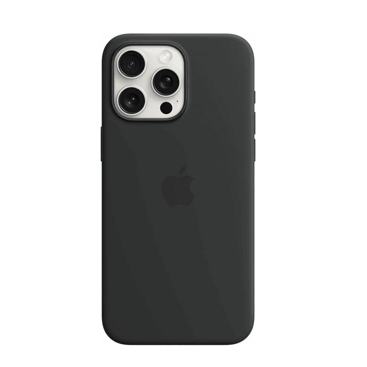 Silicon Case With Apple Logo For 14Promax (Black)