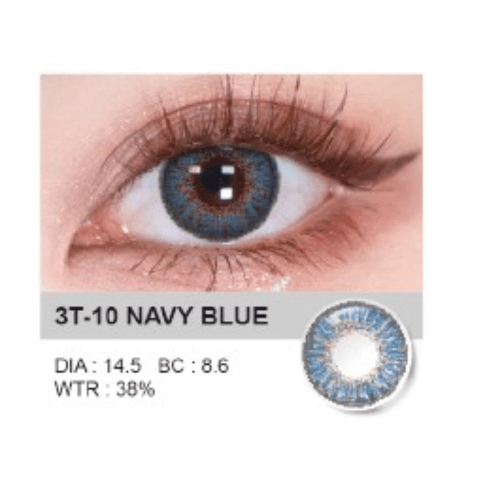 Neocutey Soft Content Lenses 3T-10 Navy Blue Up To 1 Year 1Pair