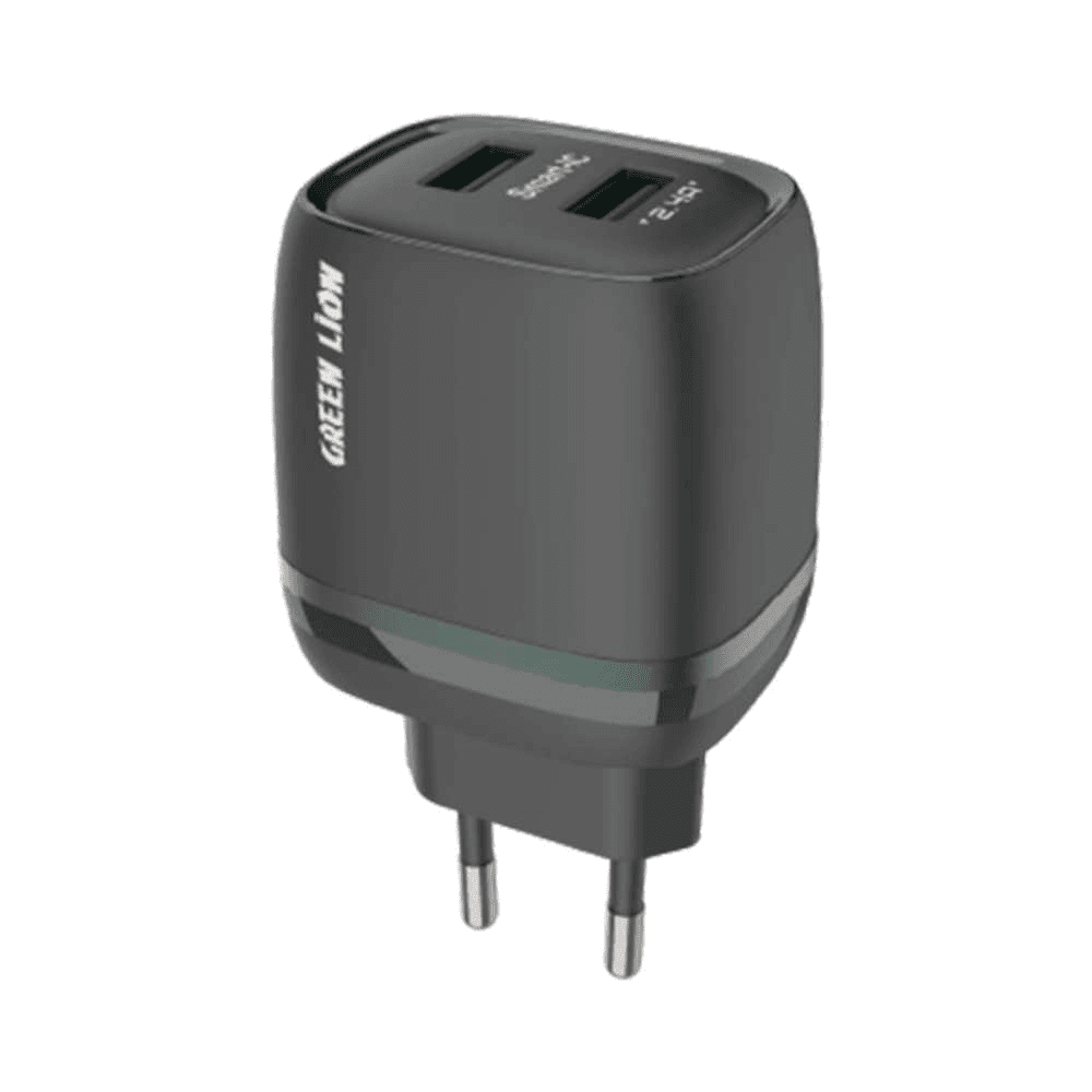 شاحن حائط USB مزدوج لأجهزة آيفون، آيباد، آيبود (لايتنينج) - جرين ليون 4258