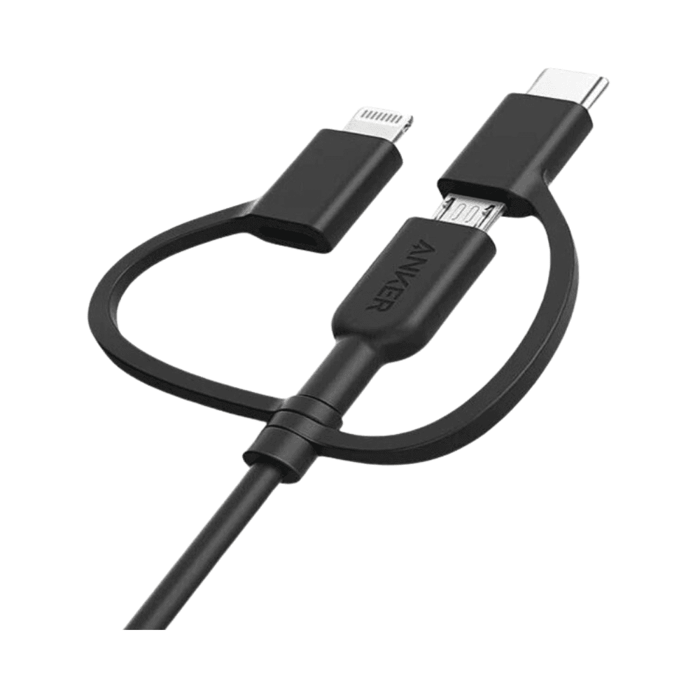 Anker Usb 3- In- 1 Cable Micro,Usb-C, Lighting (1M)