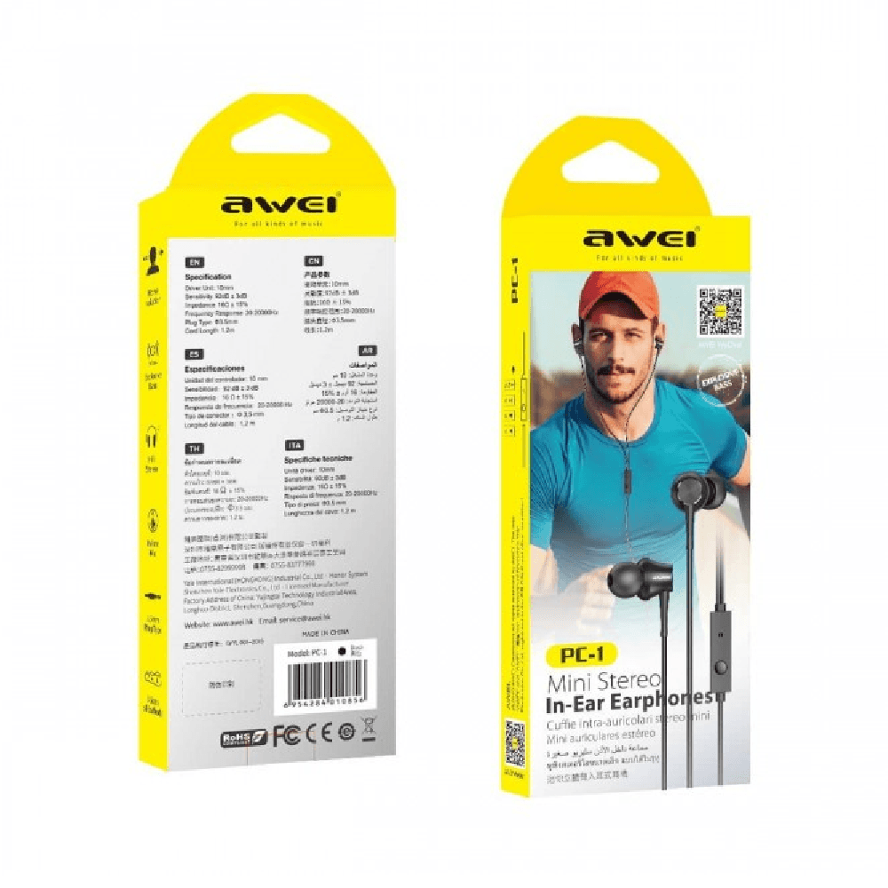 Awei Pc-1 Inear Wired Ear Phone