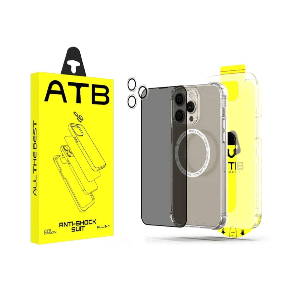 غطاء حماية كامل 5 في 1 من ATB لهاتف iPhone 16 Pro Max