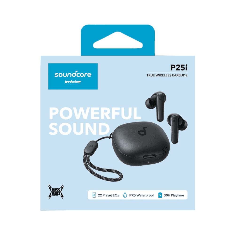 Anker Soundcore P25i True Wireless Earbuds | AI-Enhanced Calls | 10mm Drivers | 22 Preset EQs | 30 Hours Playtime with Fast Charging