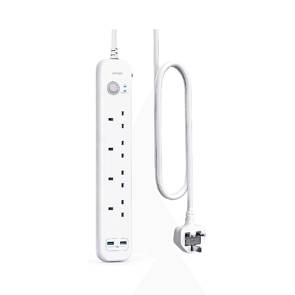Anker Power Extend USB 4 Strip (6in-1 USB Power Strip) – White