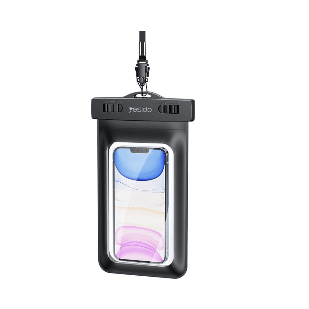 6.0-Inche Ipx8 Waterproof Bag ,Up To 30 Meters Depth, Sensitive Touch, Anti-Break & Anti-Lose, Anti-Fog Hd, Non Yellowing, Fingerprint Proof, Black