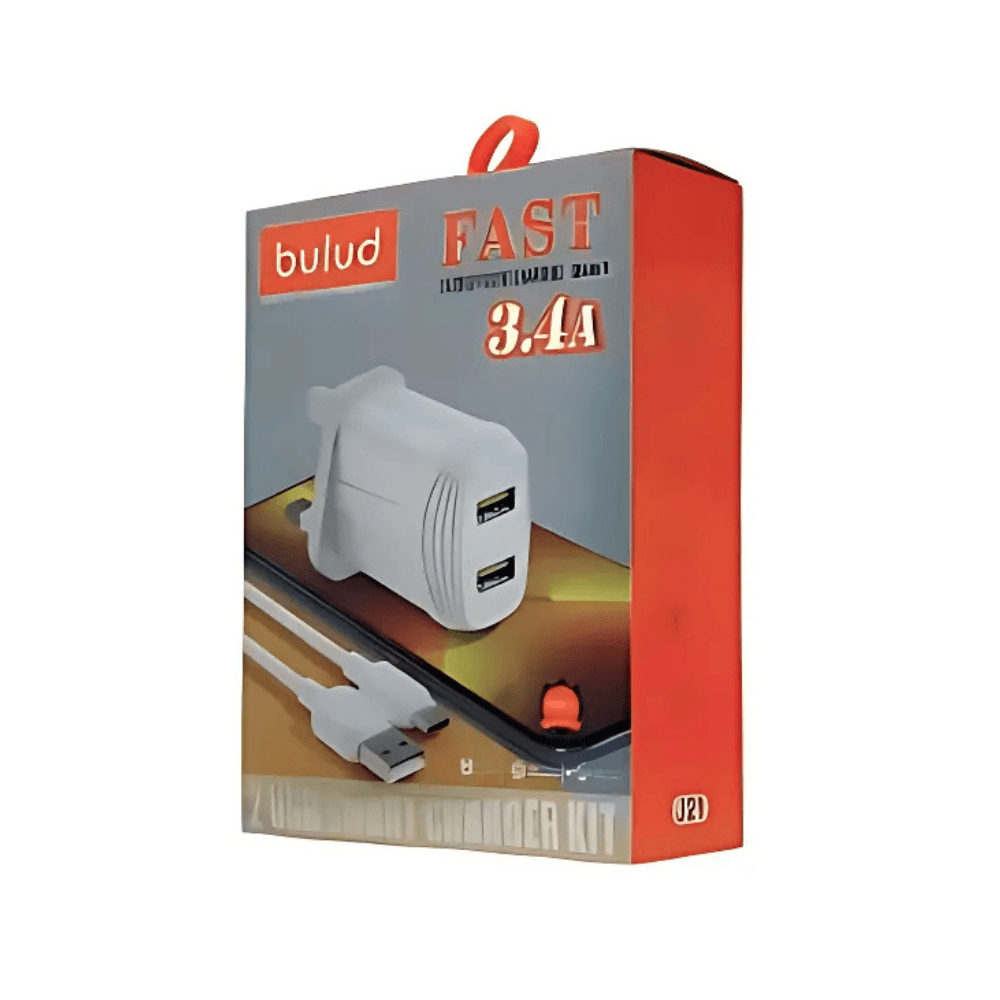 BULUD - FAST 2 USB SMART CHARGER WITH MICRO CABLE (J21)