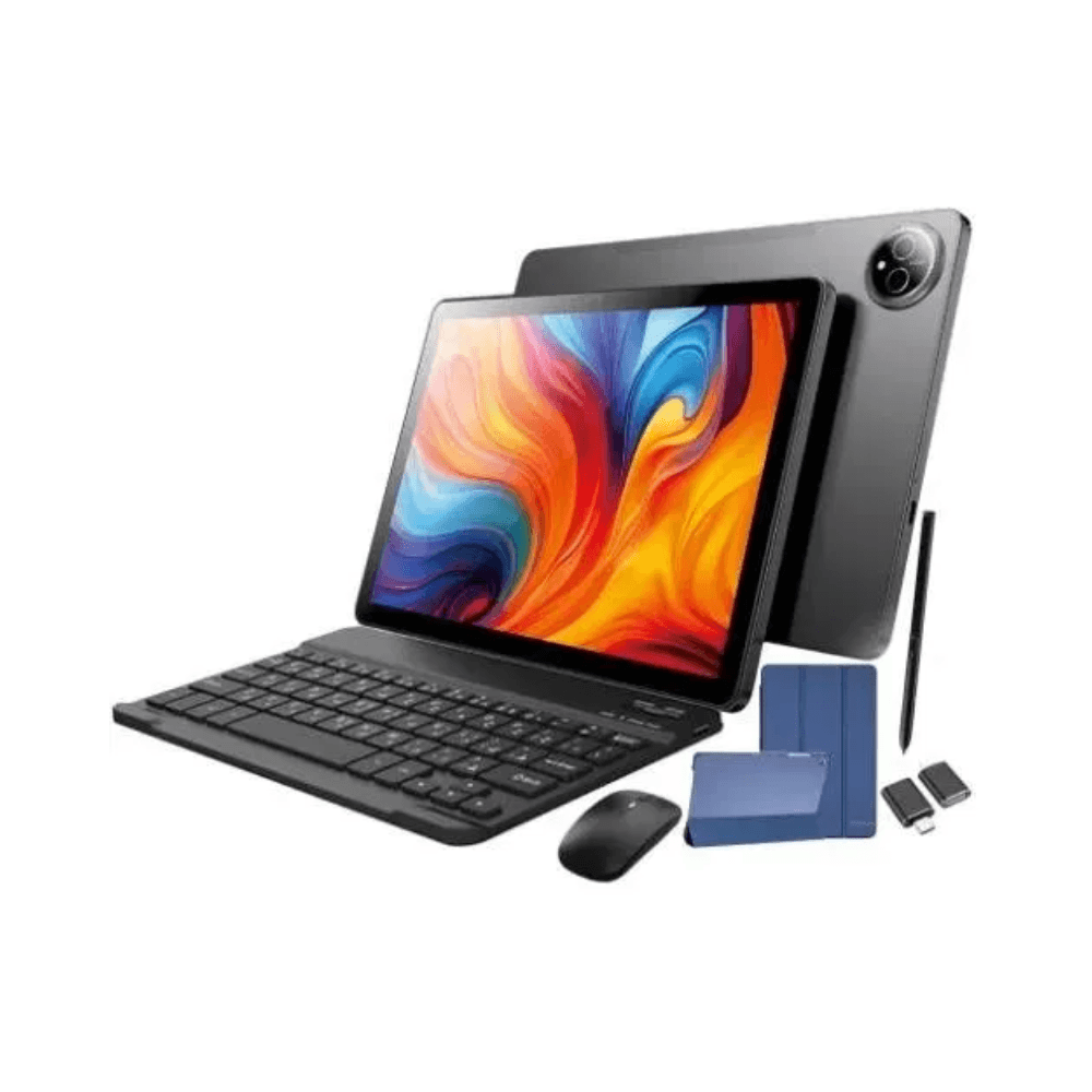 Oteeto Tab 14 Tablet with Keyboard - 11 inch HD - 512GB ROM - 8GB RAM - SIM - Android 14 - 8000mAh - Grey
