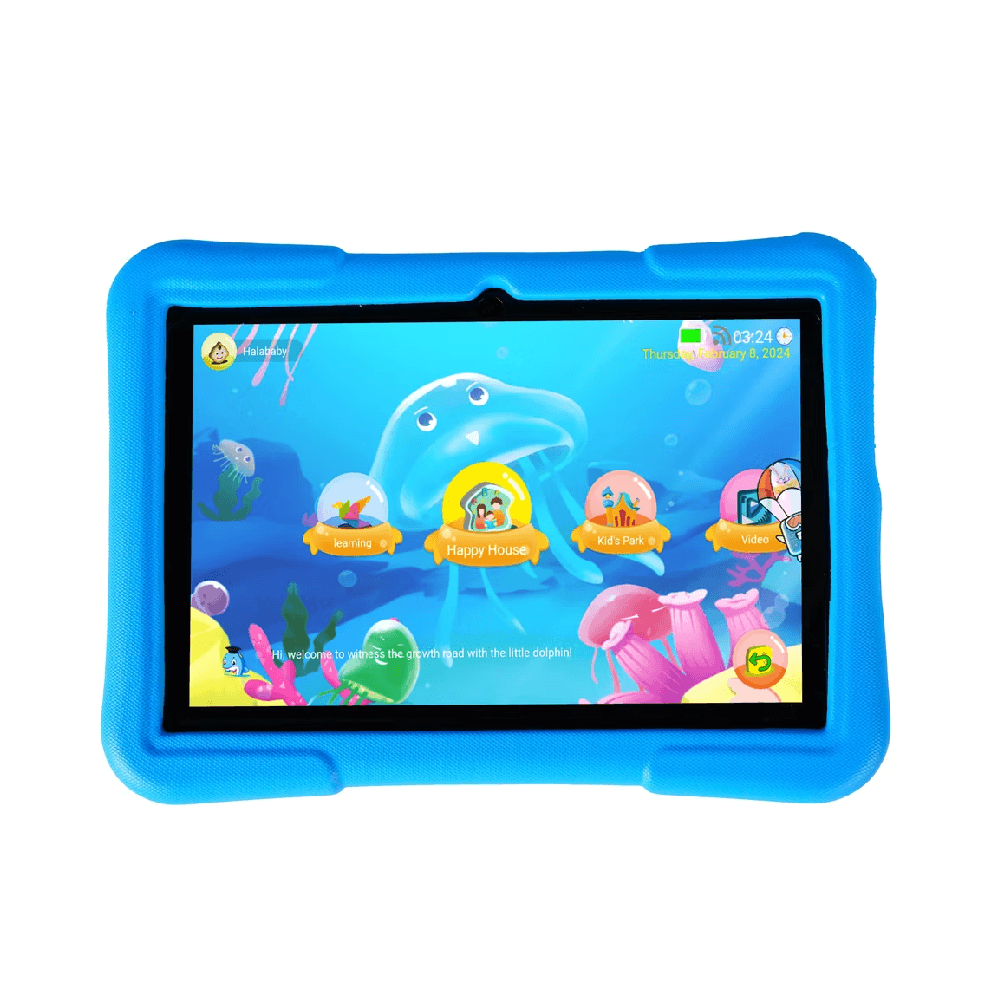 Oteeto K1 Kids Tablet PC 7 Inch 4GB RAM 128GB ROM Android Children Education Kids Learning Tablet- BLUE