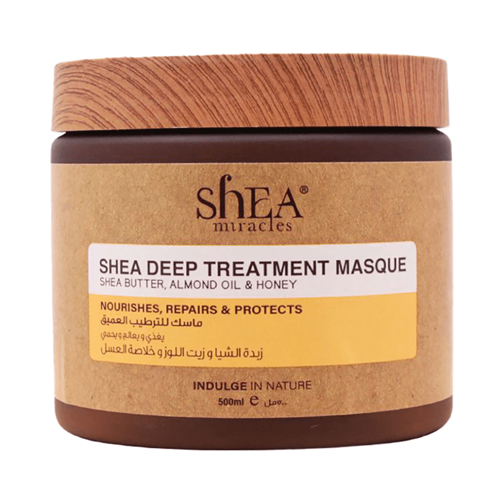 Shea Miracles Shea Deep Hair Masque with shea butter, almond & Honey to repair & nourish hair 500ml