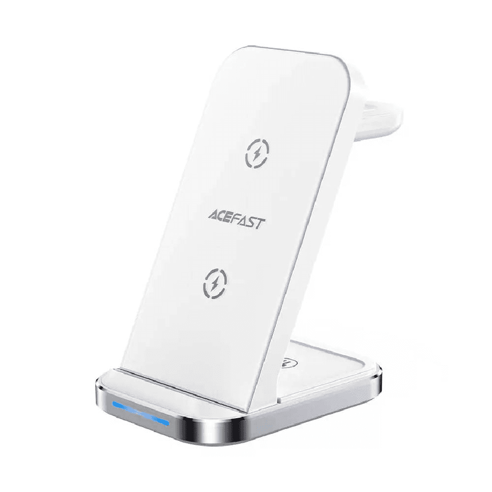Acefast E15 3in1 wireless charging station for iPhone, AirPods, Apple Watch - white
