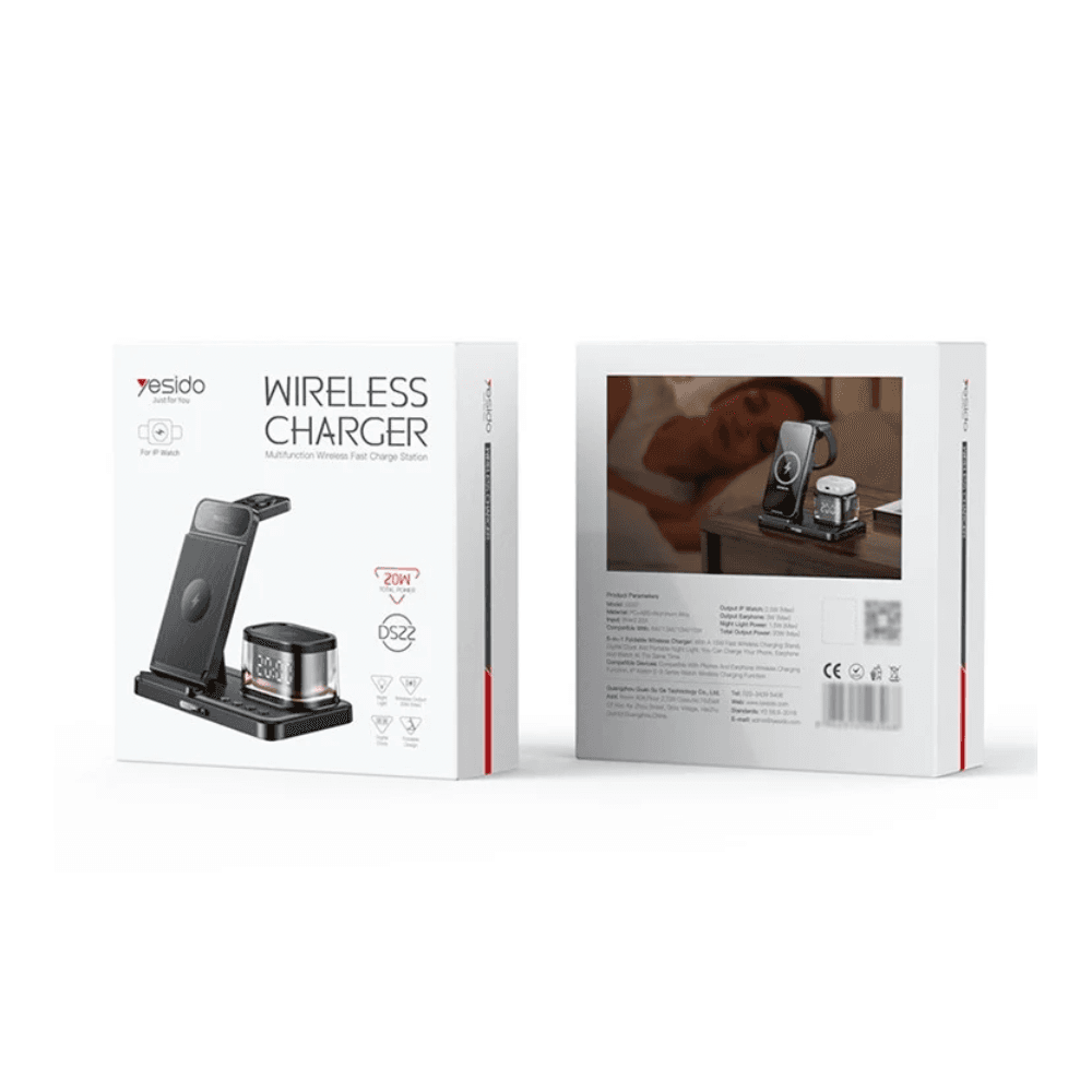 YESIDO - WIRELESS CHARGER 20W (DS22) (Black)