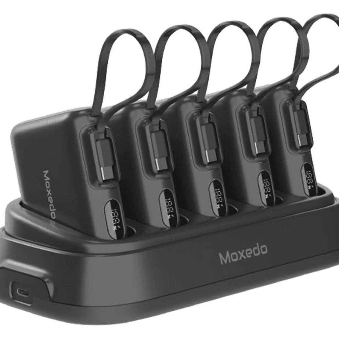 Moxedo 5In 1 10,000Mah Powerbank +Charging Dock -Black