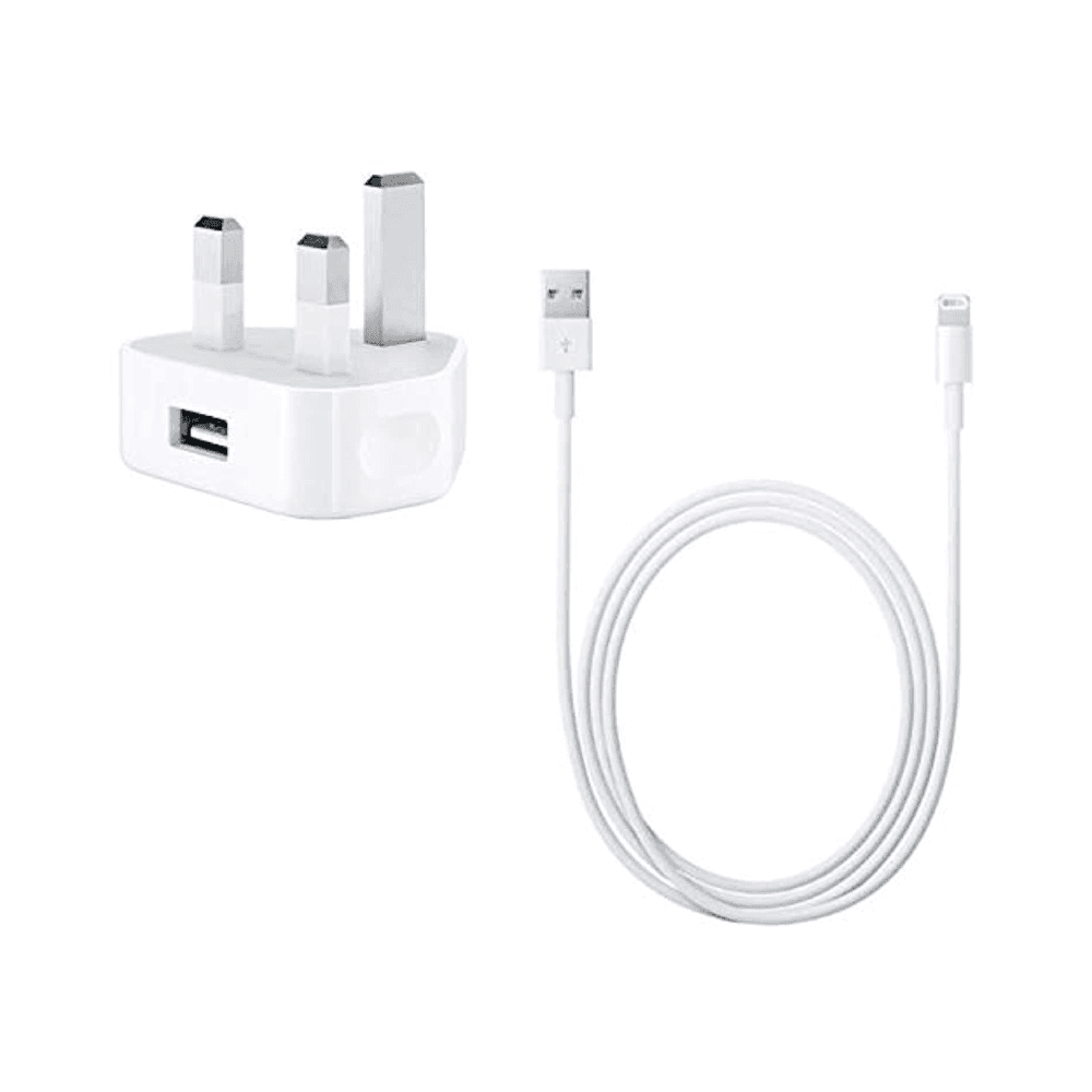 Apple Iphone Original  Charger Set 5w Usb Adapter With Usb To Iphone Cable 1mtr