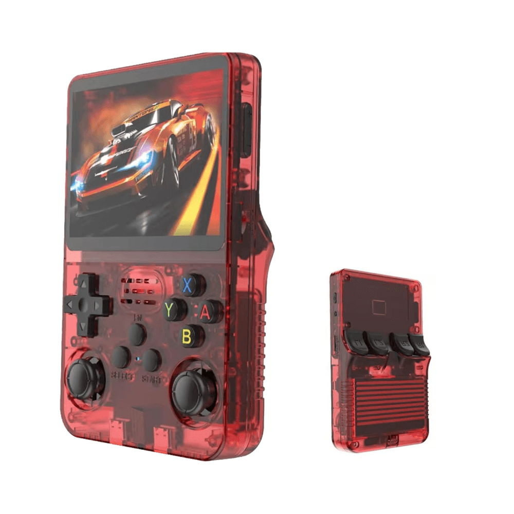 R36S Retro Handheld Game Console, Retro Mini r36s Portable Handheld Game Console, consola de videojuegos, Dual 3D Joysticks, 10000+ Classic Games Retro Video Game Console (64G+16G,Orange)