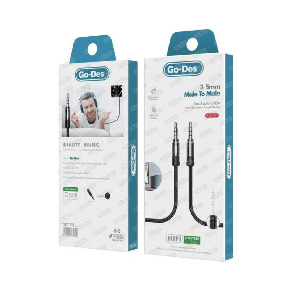 Go-des Audio Aux Cable 3.5mm Gac-217 2m