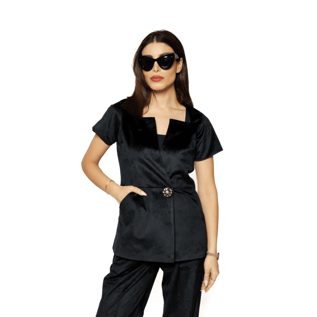 Black Waistcoat And Trouser Set