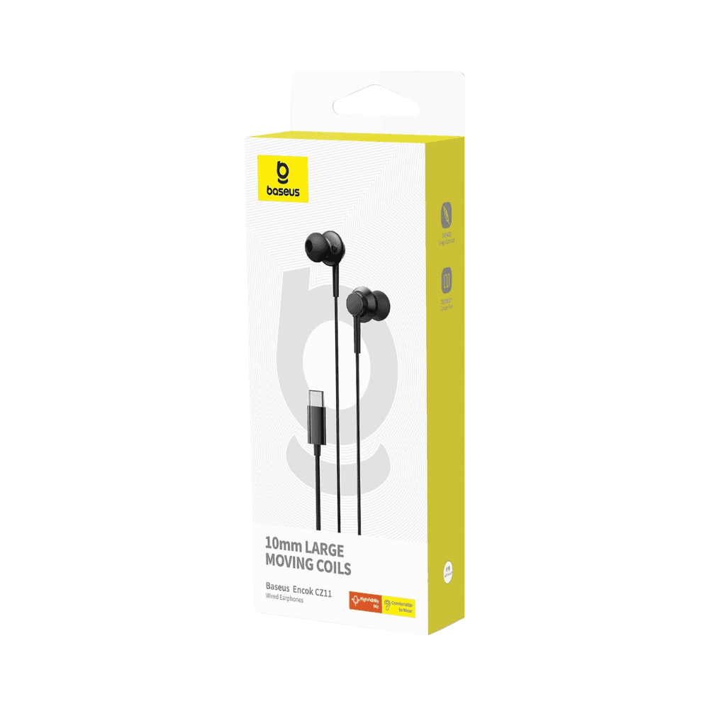 BASEUS ENCOK WIRED EARPHONE TYPE-C CZ11 BLACK