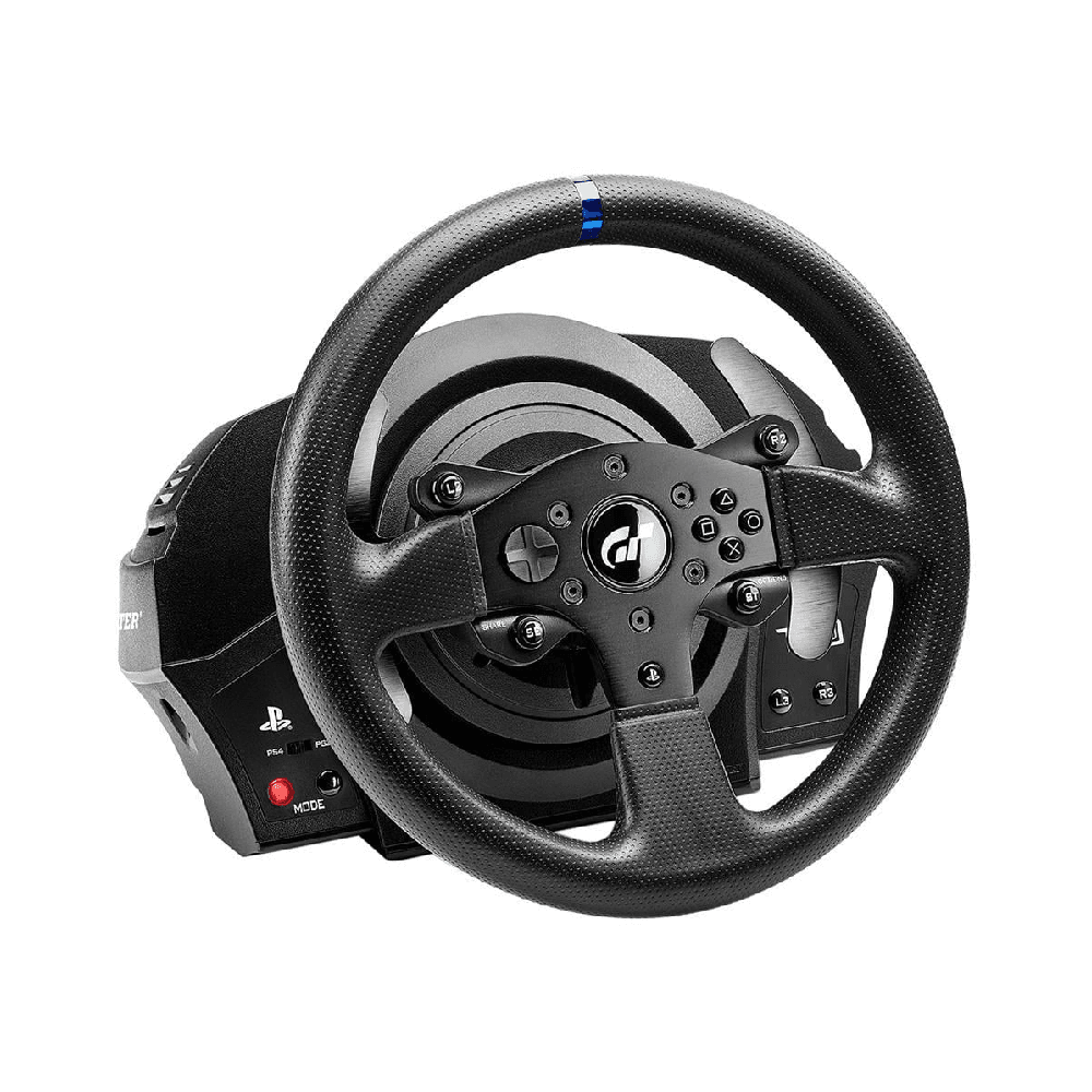 ثراستماستر عجلة سباق T300 RS GT لبلايستيشن 4 والكمبيوتر، دوران عجلة 1080°، محرك بدون فرش، نظام حزام مزدوج، تقنية مغناطيسية، دواسات T3PA-GT – أسود | TM-WHL-T300RS-GT
