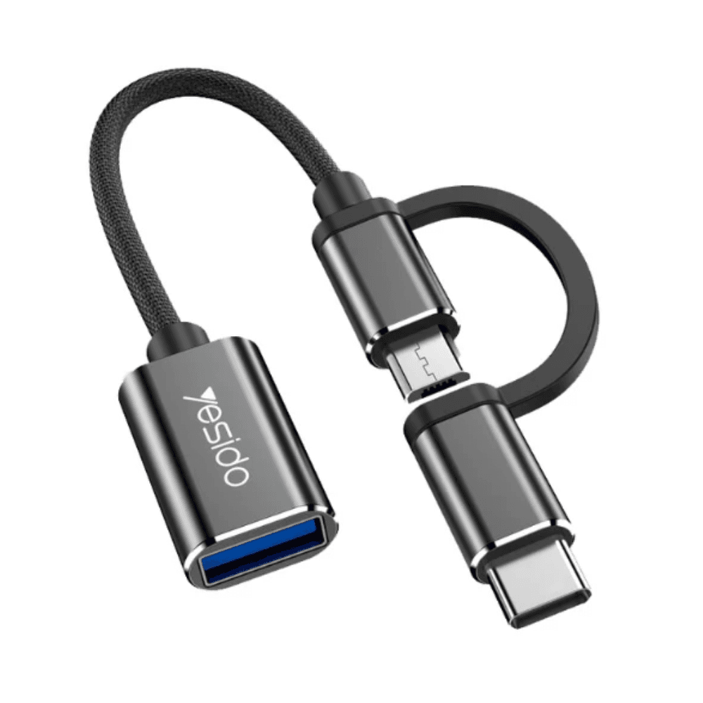 Yesido 2 in 1 OTG - USB Type-C and Micro USB to USB - USB 3.0 - Plug & Play