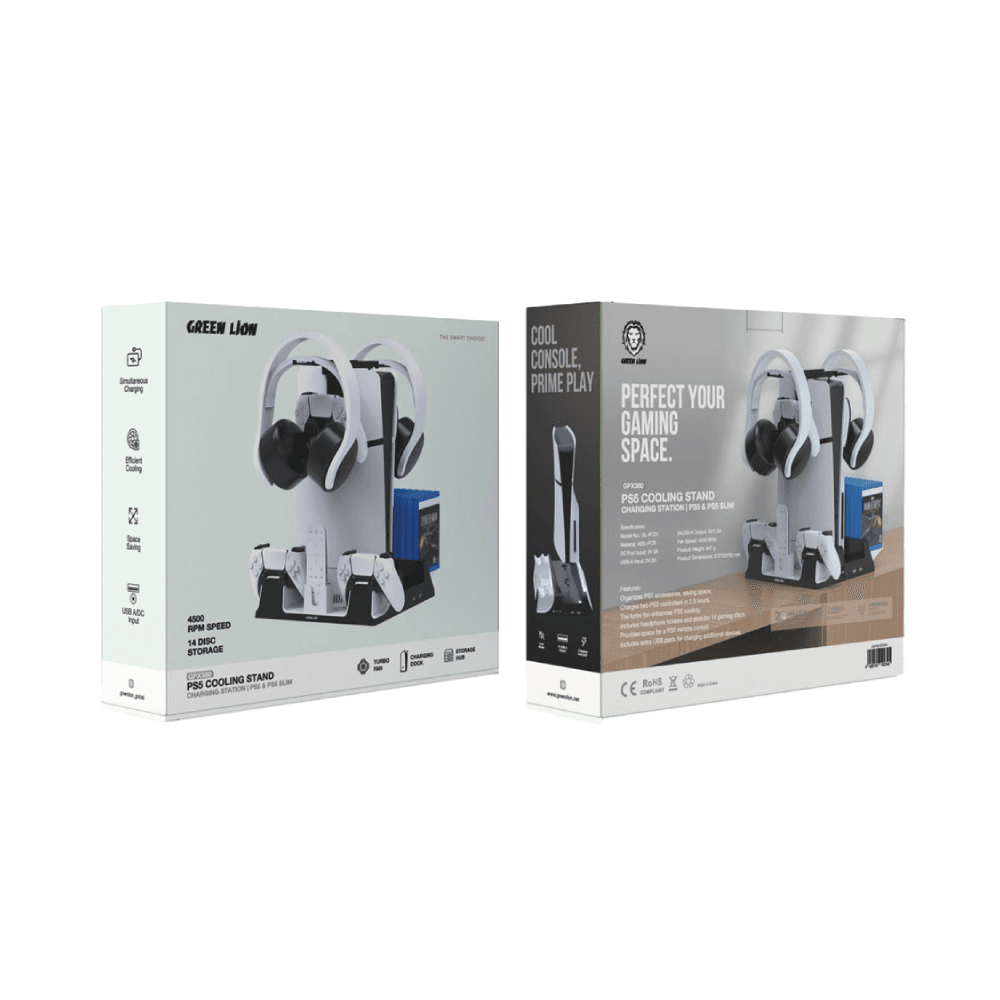 GREEN LION PS5 COOLING STAND CHARGING STATION ATION 192345