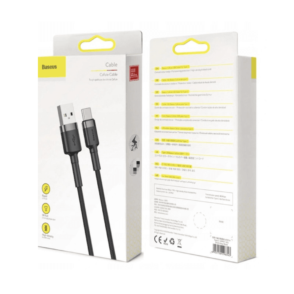 Baseus Cafule Cable Usb For Type-c 2a- 2 Meter