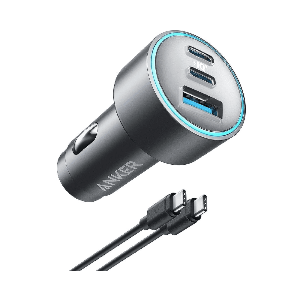 Anker 3-Port 67W Car Charger Black Warranty 18 Month