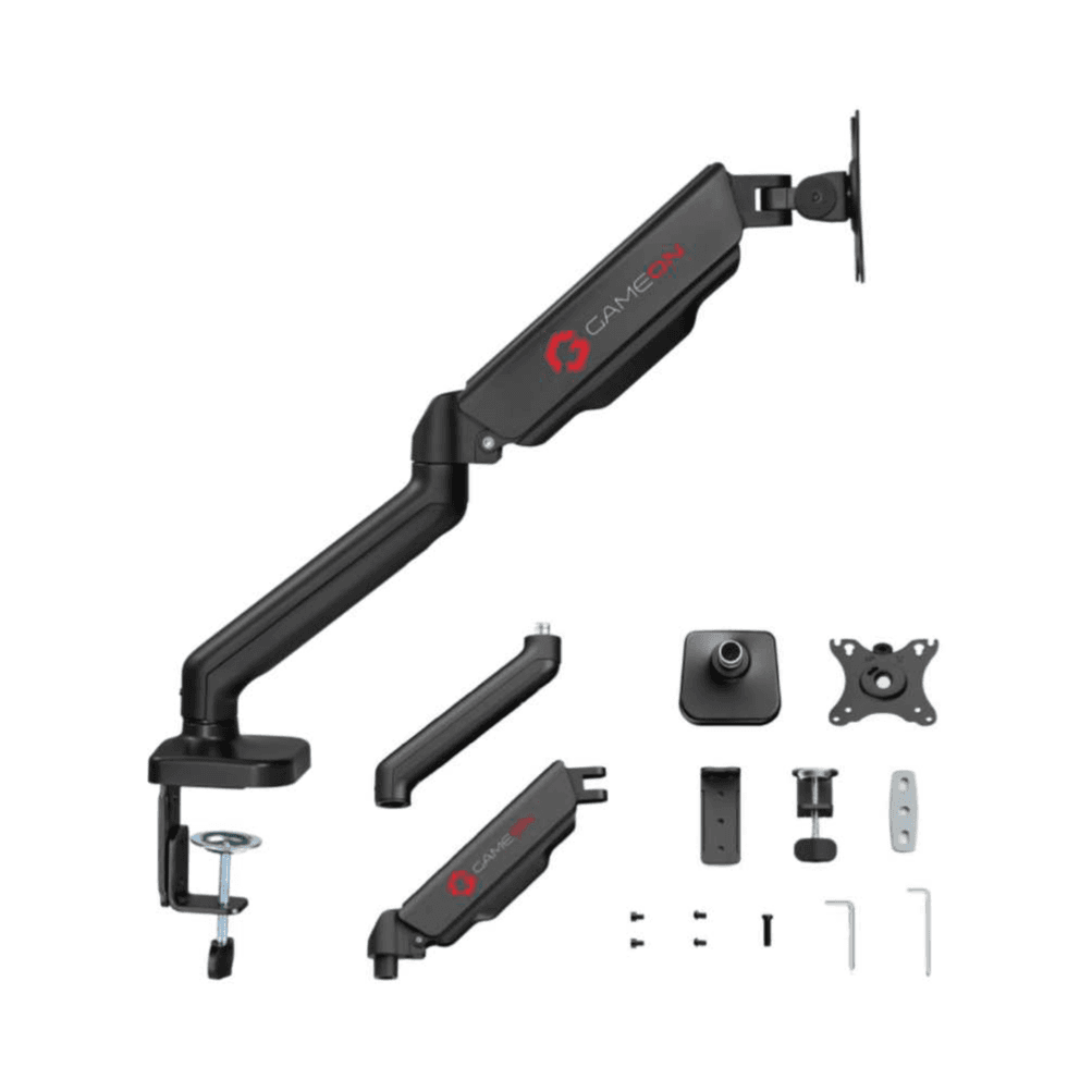 GAMEON GO-5336 Single Monitor Arm, Stand And Mount For Gaming And Office Use, 17" - 32", Each Arm Up To 9 KG