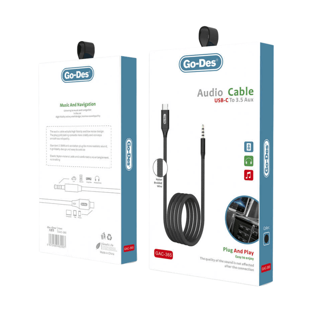 go-des audio cable usb-c to 3.5 AUX GAC 365