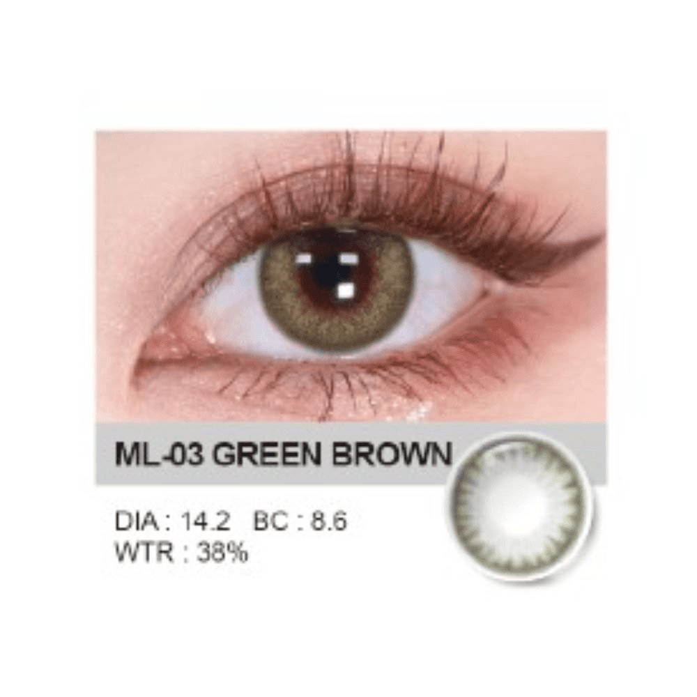 Neocutey Soft Content Lenses Ml-03 Green Brown Up To 1 Year 1Pair