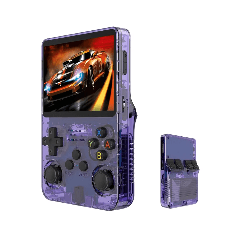 R36S Retro Handheld Game Console, Retro Mini r36s Portable Handheld Game Console, consola de videojuegos, Dual 3D Joysticks, 10000+ Classic Games Retro Video Game Console (64G+16G,Orange)