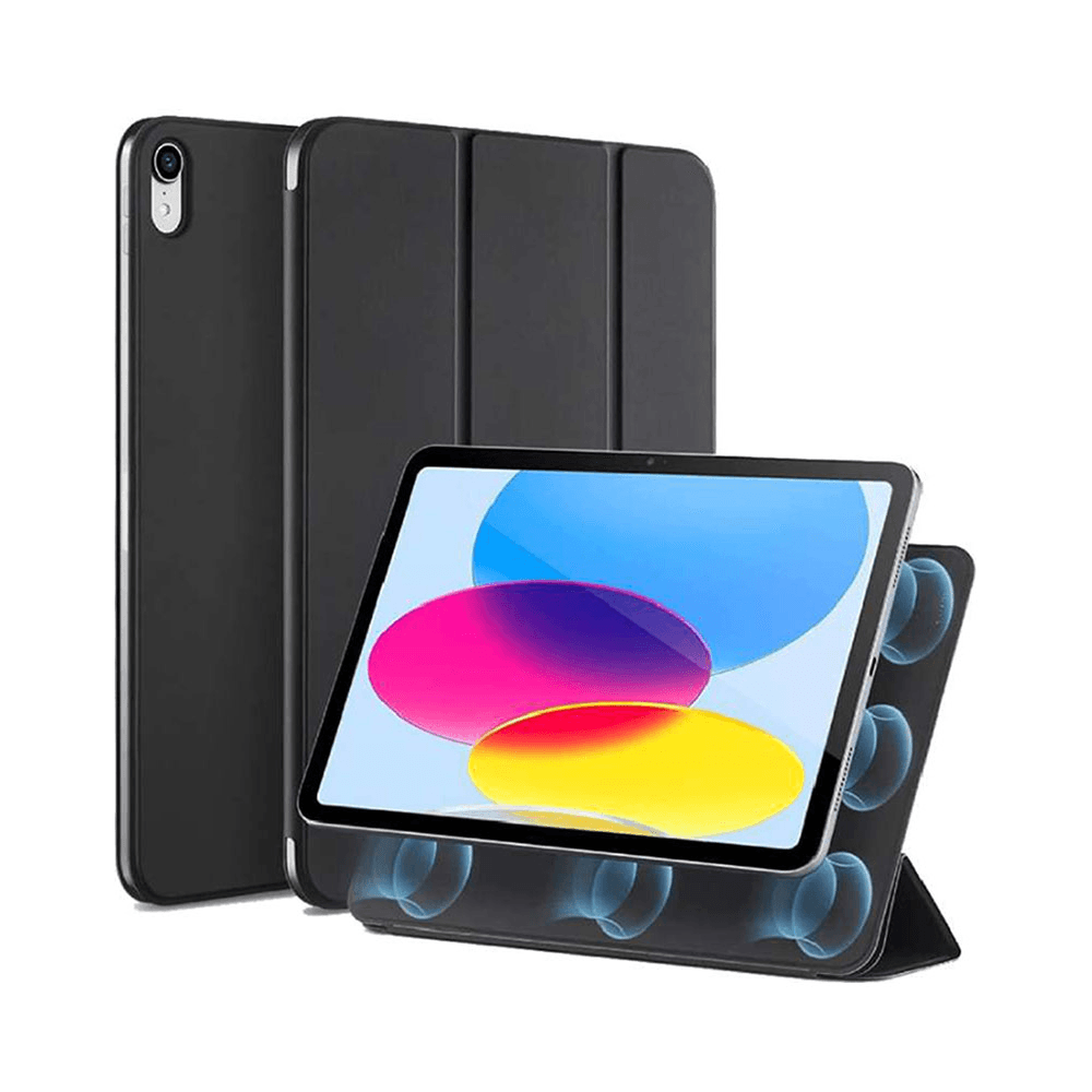 Magnetic Case Compatible with iPad 10th Generation (2022), Magnetic Attachment, Two-Way Trifold Stand, Lightweight Protection, Auto Sleep/Wake, Silky-Smooth Cover, Black