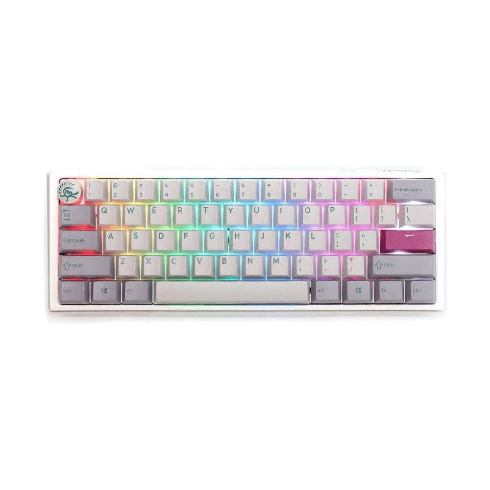 Ducky One 3 Mini Aura 60% Wired Mechanical Gaming Keyboard - Blue Switch - Mist - لوحة مفاتيح