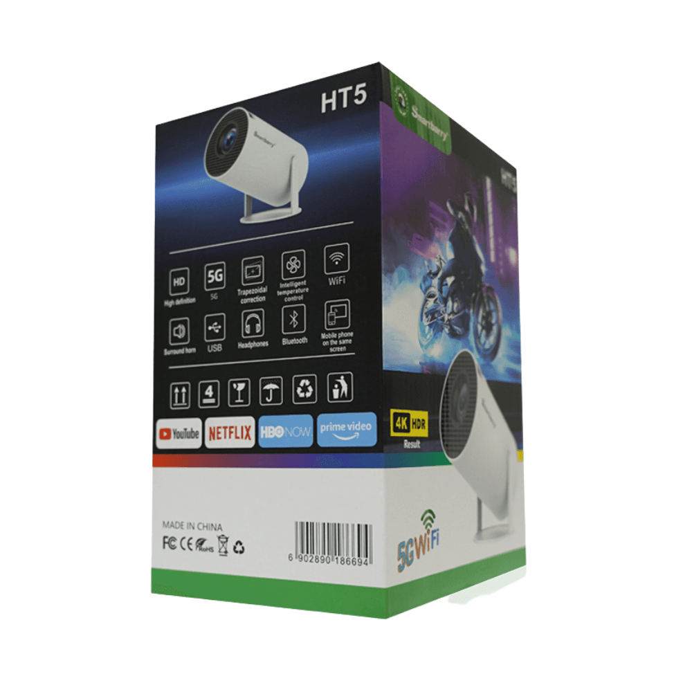 جهاز عرض أندرويد مع 2 لوحة ألعاب 4K HDR - سمارت باري HT5Plus