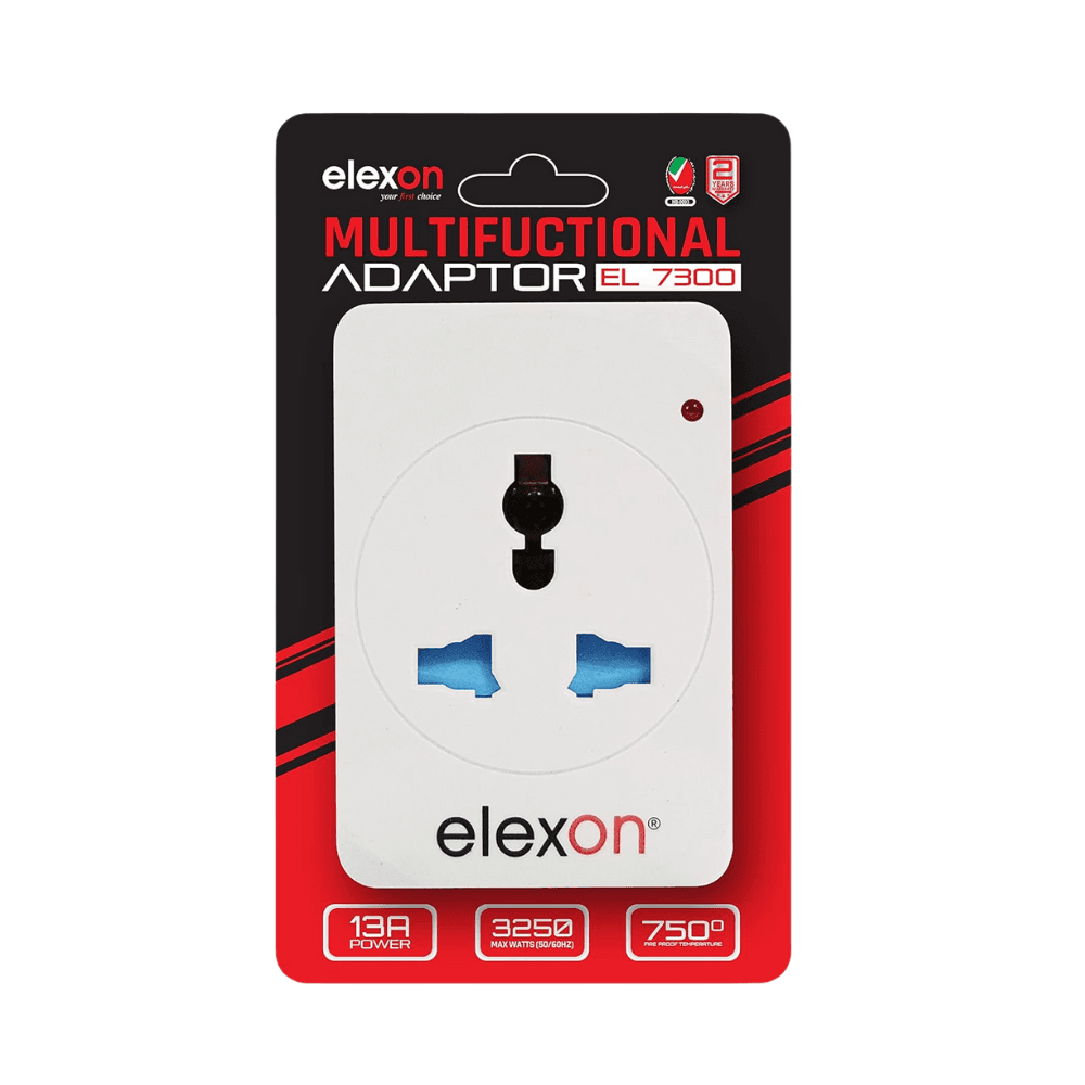 Elexon Multifunctional Adaptor, 3 Way Power Socket.1 Years Warranty