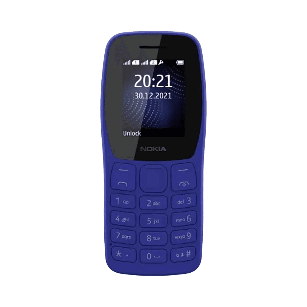 Nokia Feature Phone 105 2G Dual SIM - Gcc Blue