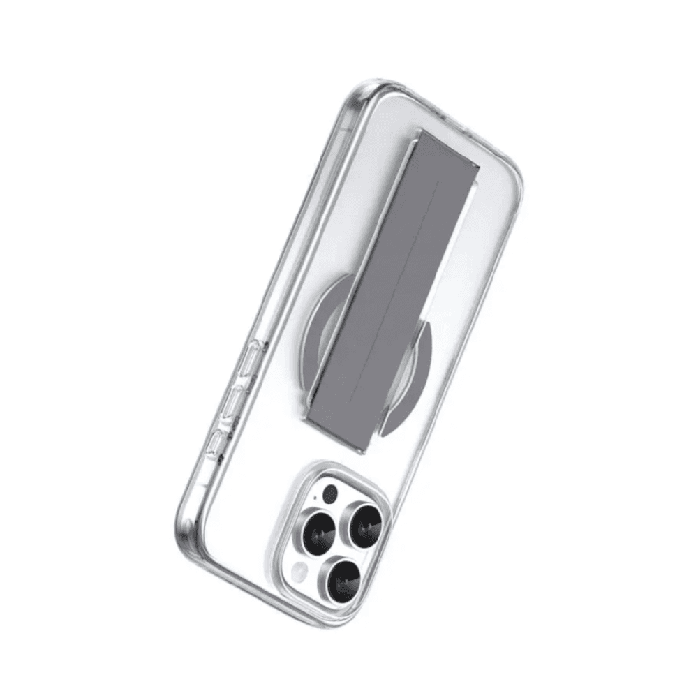 COVER MAGSAFE GRIP CASE FOR IPHONE 16 SERIES- CLEAR  TITANIUM GREEN LION