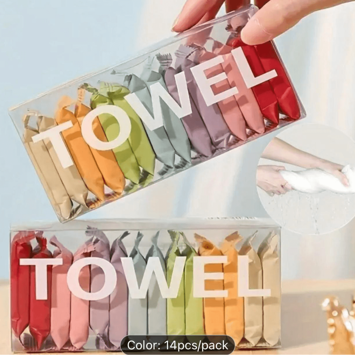 Quick Dry Travel Towel Set - 14 Pcs