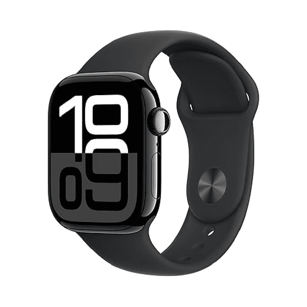 Apple Mwwe3Qa/A Watch Series 10 Gps 42Mm Jet Black Aluminium Case With Black Sport Band - S/M