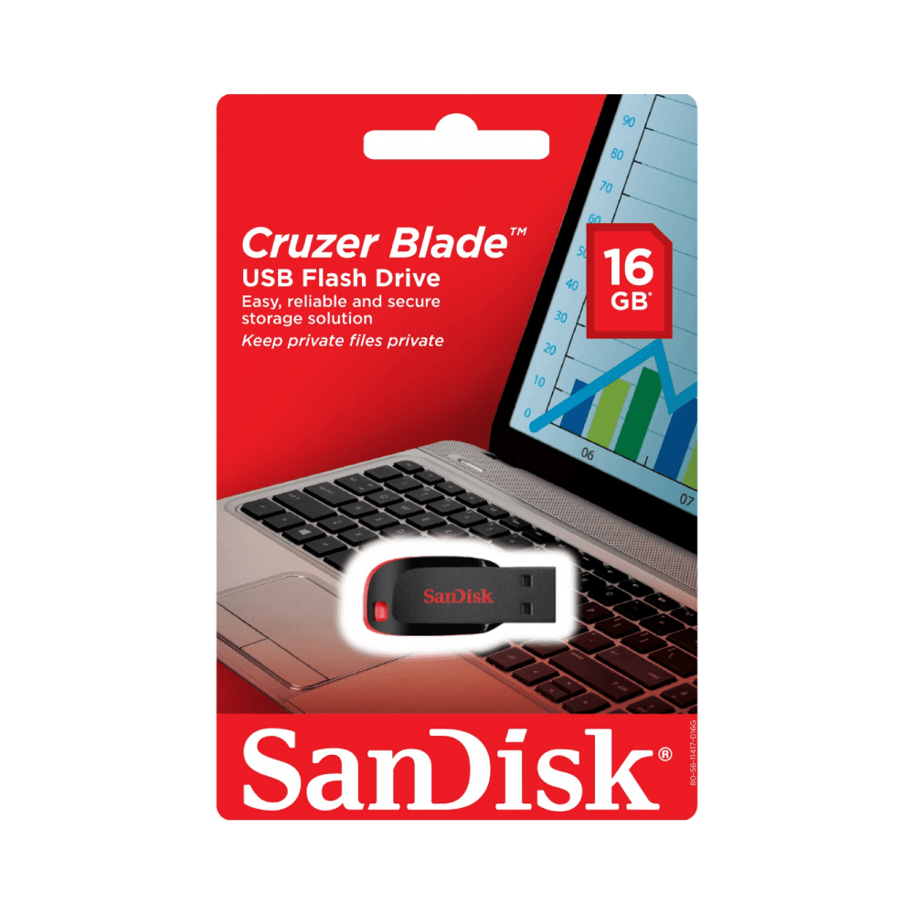 Sandisk Cruzer Blade Usb 2.0 Flash Drive - 16 Gb