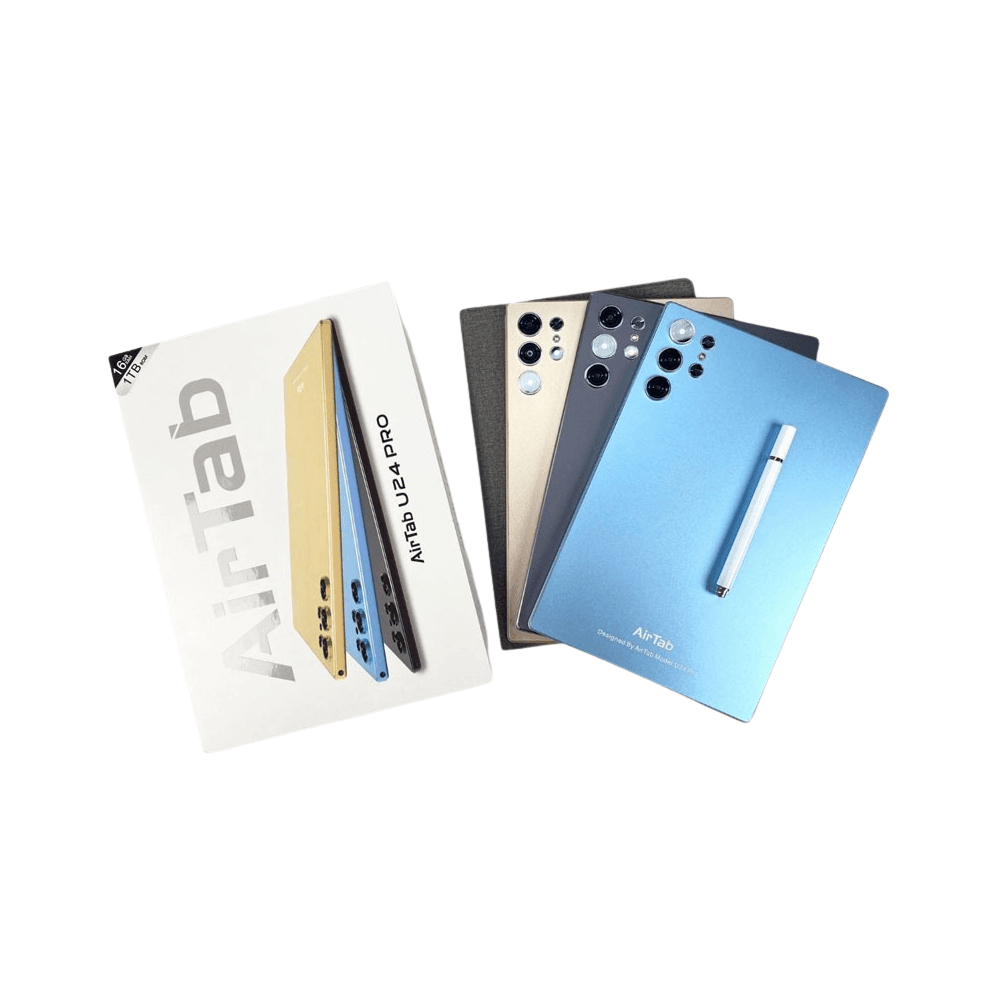 Air Tab U24 Pro, Android 13 OS, 10.1 FHD Incell, 16GB RAM, 1TB ROM, 13MP And 30MP Camera, 10000mAh Battery, Android Tablet, 2 Sim slot-BLUE COLOR