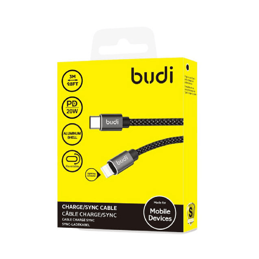 Budi 3 Meter Type-C To Lightning Cable