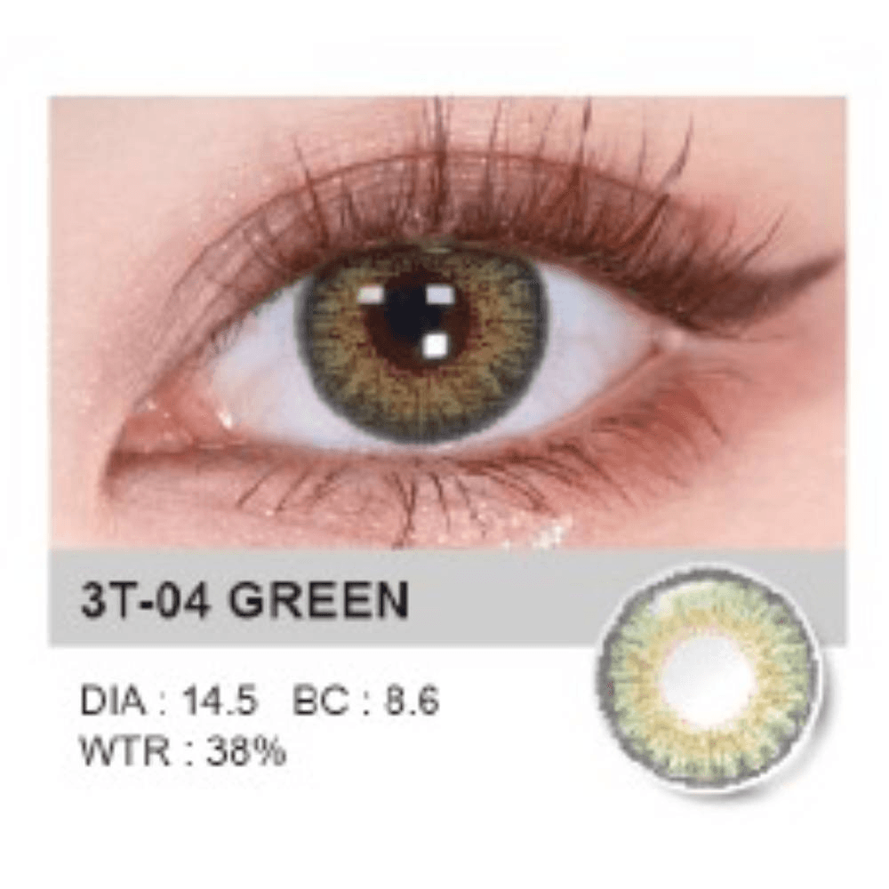 Neocutey Soft Content Lenses 3T-04 Green Up To 1 Year 1Pair