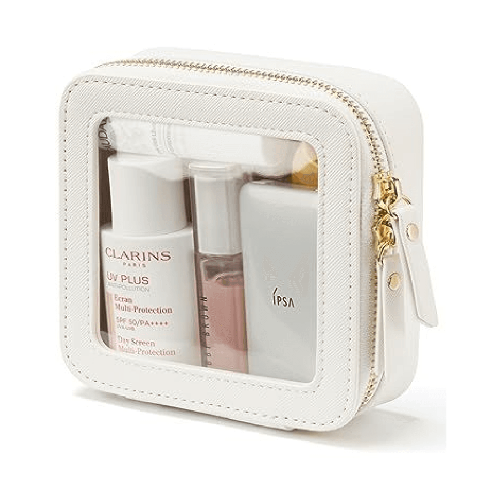 Leather Cosmetic Pouch - White