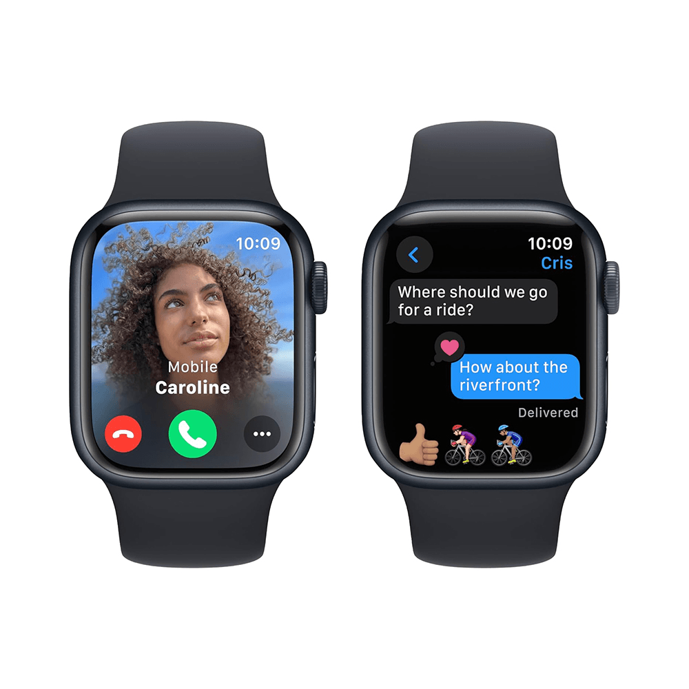 Apple Watch Series 9 GPS, Midnight Aluminium Case with Midnight Sport Band, 45 mm, S/M
