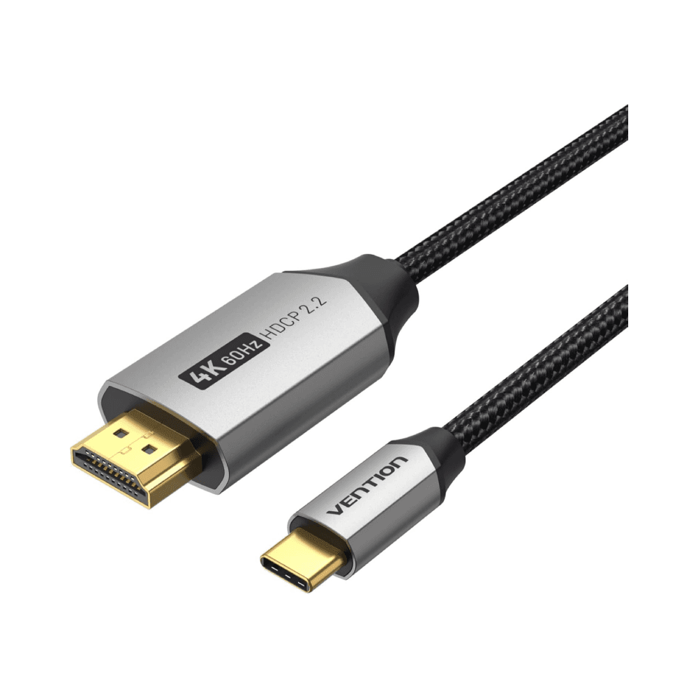 VENTION Cotton Braided USB-C to HDMI Cable 4K@60Hz, HDCP 2.2 Protocol(1.5m / CRBBG)